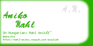 aniko mahl business card